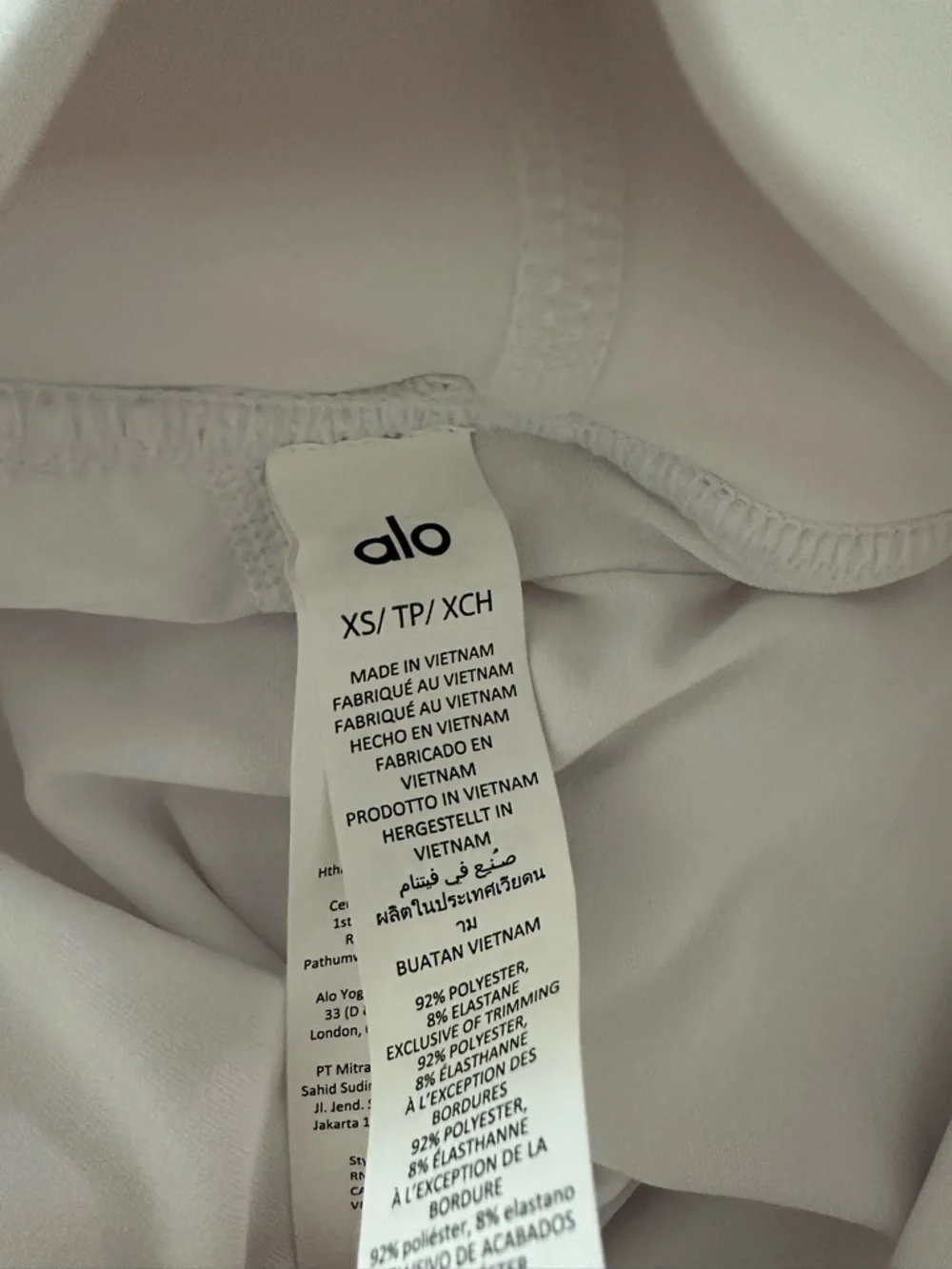 ALO Yoga White Pleated Mini Skirt